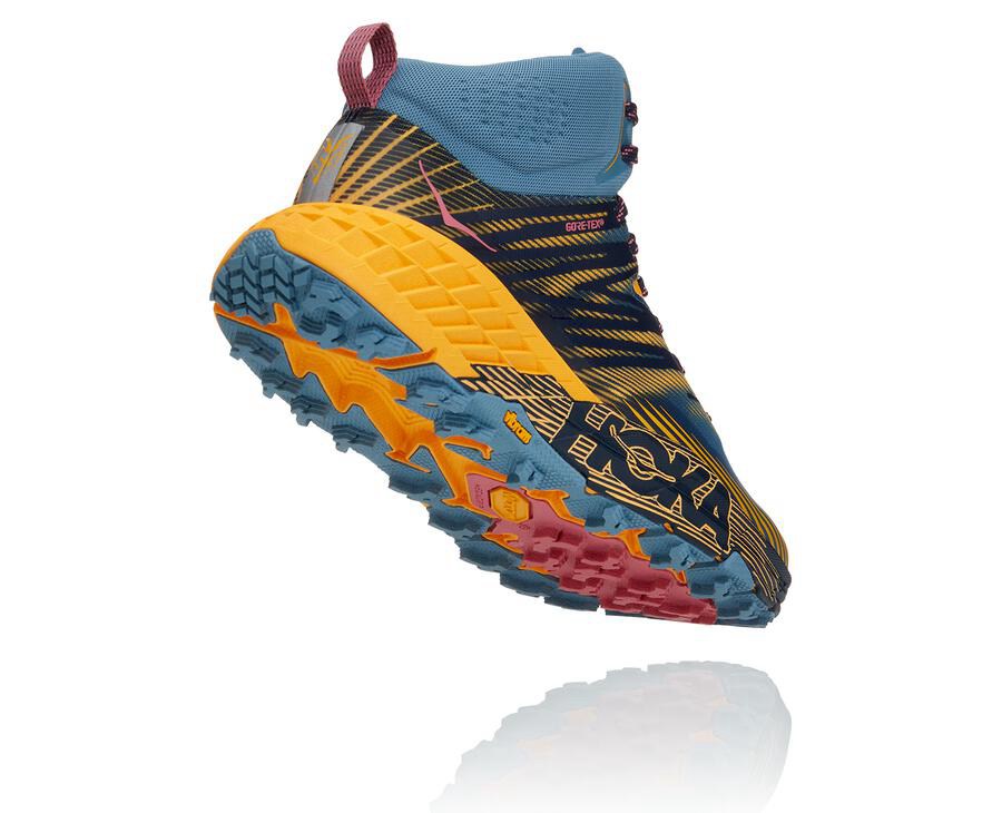 Hoka One One Trailsko Dame - Speedgoat Mid Gore-Tex 2 - Blå - 316079INT